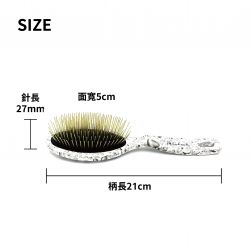 炫彩水滴白圓柄梳-小